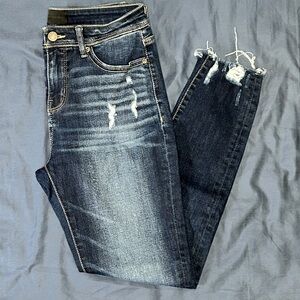 Buckle Black Curvy Ankle Skinny Distressed Jeans